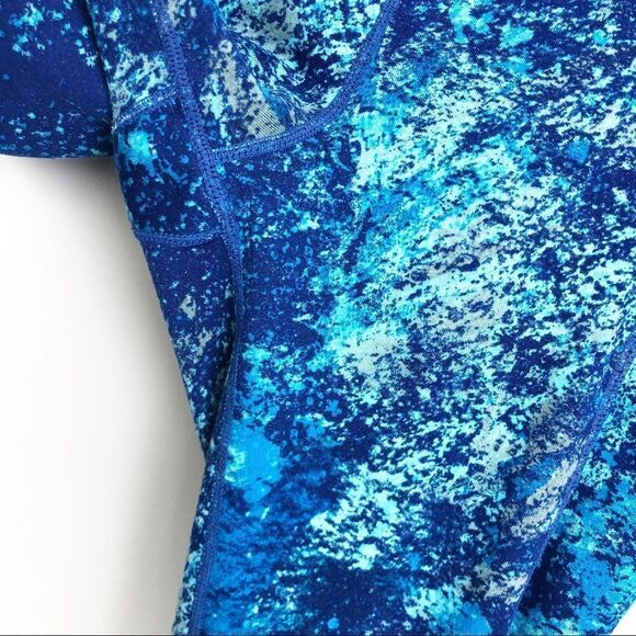 ATHLETA | Be Free Splatter Cropped Leggings Knicker Length Blue Women’s Size S - Picture 7 of 14